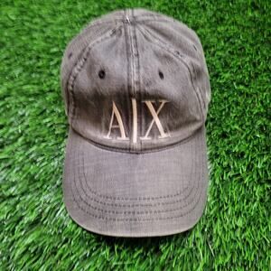 Vintage Y2K Armani Exchange A|X Distressed Faded Denim Dad Hat Strapback